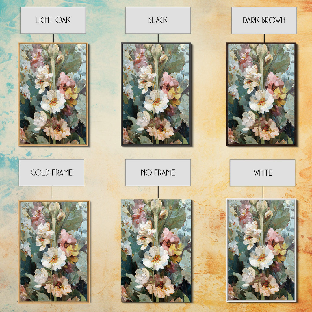 Large Floral Still Life Framed Canvas Print, Living Room Art, Oil Painting, Living Room Decor, Fine Art, Living, Boho Wall Art, LIR-2x3-41