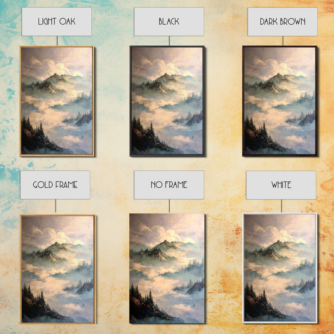Classic Mountain Panorama for Cozy Interiors Canvas Print, Living Room Art, Home, Living Room Decor, Fine Art, Living, LIR-2x3-72