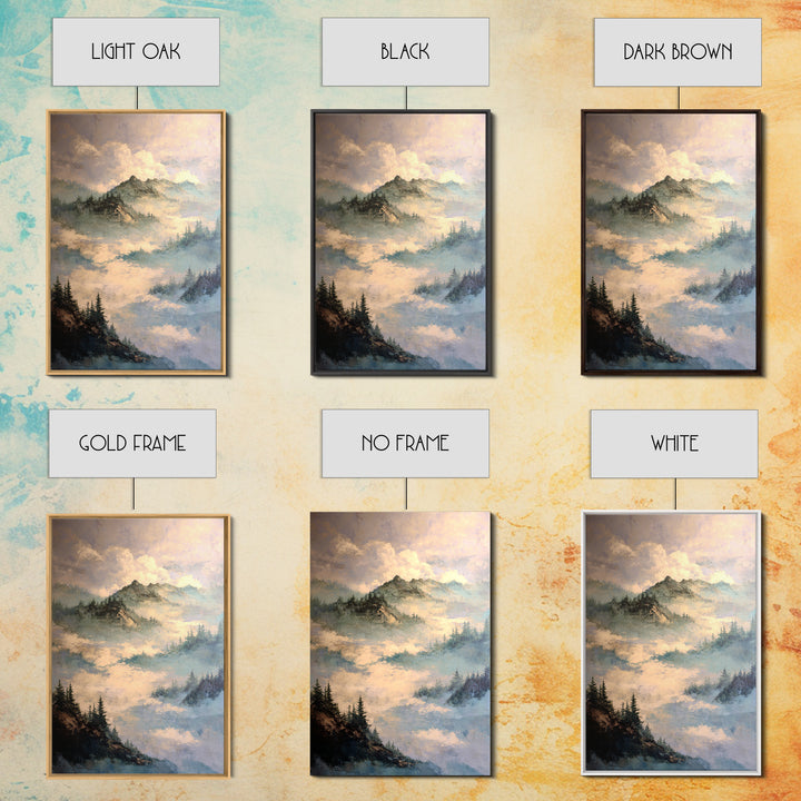 Classic Mountain Panorama for Cozy Interiors Canvas Print, Living Room Art, Home, Living Room Decor, Fine Art, Living, LIR-2x3-72