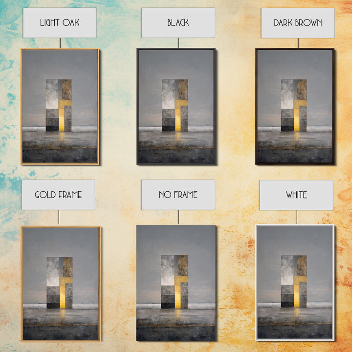 Modern City Skyline Framed Canvas Print, Living Room Art, Mid Century Modern, Living Room Decor, Abstract Art, Living, LIR-2x3-78