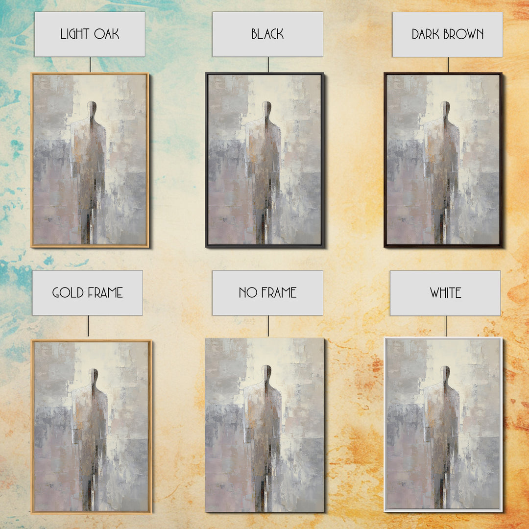 Oversized Line Figure Framed Canvas Print, Living Room Art, Pet Portraits, Living Room Decor, Oil Painting, Living, LIR-2x3-97