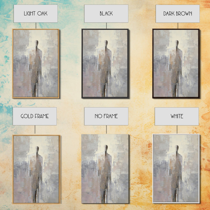 Oversized Line Figure Framed Canvas Print, Living Room Art, Pet Portraits, Living Room Decor, Oil Painting, Living, LIR-2x3-97