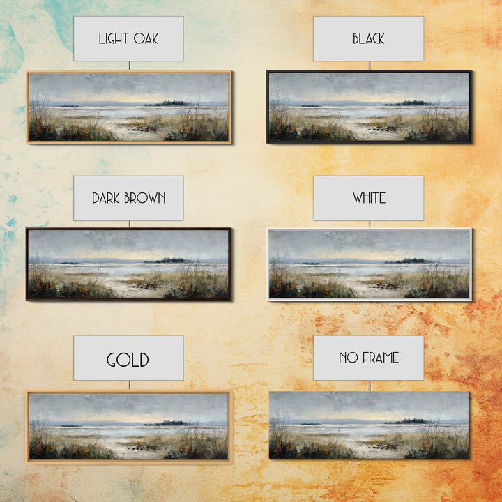 Modern Landscape with Expansive Calm Sky Canvas Print, Living Room Art, Luxury Decor, Living Room Decor, Fine Art, Living, LIR-3x1-19