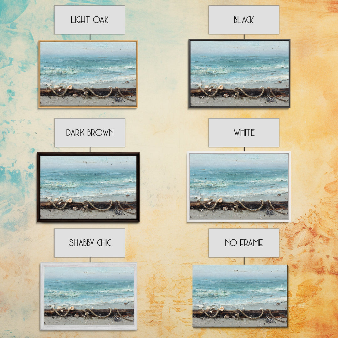 Moody Seascape for Dramatic Focal Point Framed Canvas Print, Living Room Art, Apartment Decor, Living Room Decor, Living, LIR-3x2-10