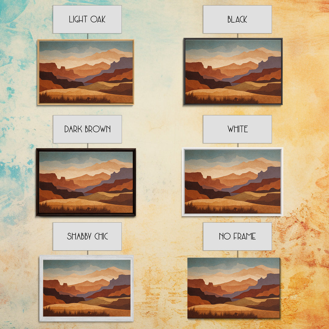 Earthy Desert Landscape Canvas Print, Living Room Art, Abstract Wall Art, Living Room Decor, Fine Art, Living, Boho Decor, LIR-3x2-16