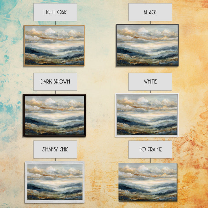 Large Cloudscape with Gentle Movement Framed Canvas Print, Living Room Art, Modern Wall Art, Living Room Decor, Living, LIR-3x2-23