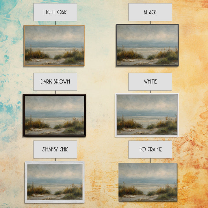 Modern Landscape with Expansive Calm Sky Framed Canvas Print, Living Room Art, Oil Painting, Living Room Decor, Living, LIR-3x2-7