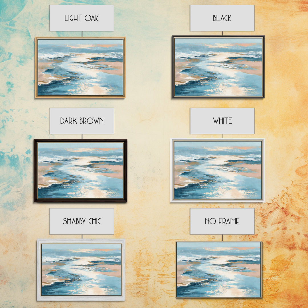 Coastal Aerial Shoreline Framed Canvas Print, Living Room Art, Art, Living Room Decor, Fine Art, Living, Art Nouveau, LIR-3x2-87