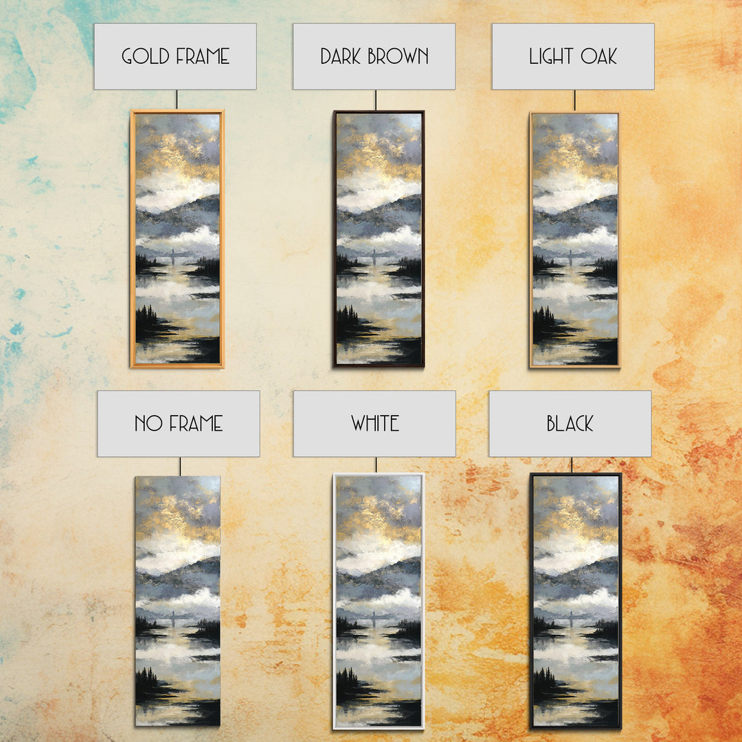Stormy Landscape with Lighthouse as Guidance Metaphor Canvas Print, Law Office Art, Minimalist Decor, Office Decor, Counsel, LOA-1x3-47