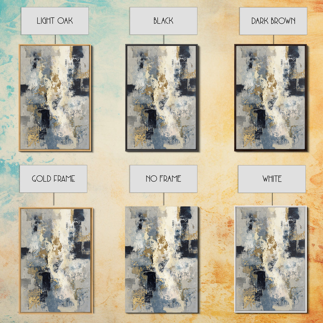 Abstract Navy and Gold Composition for Authority Canvas Print, Law Office Art, Office Wall Decor, Office Decor, Counsel, LOA-2x3-36