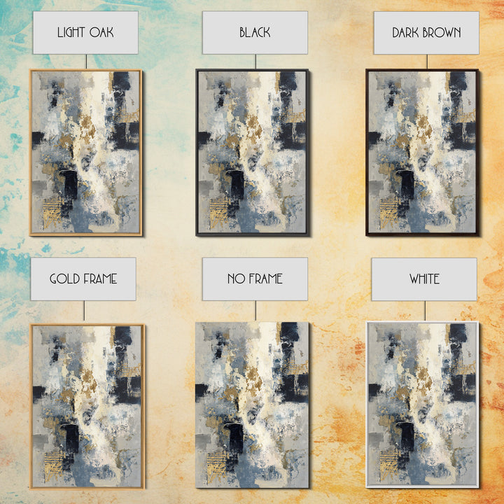 Abstract Navy and Gold Composition for Authority Canvas Print, Law Office Art, Office Wall Decor, Office Decor, Counsel, LOA-2x3-36