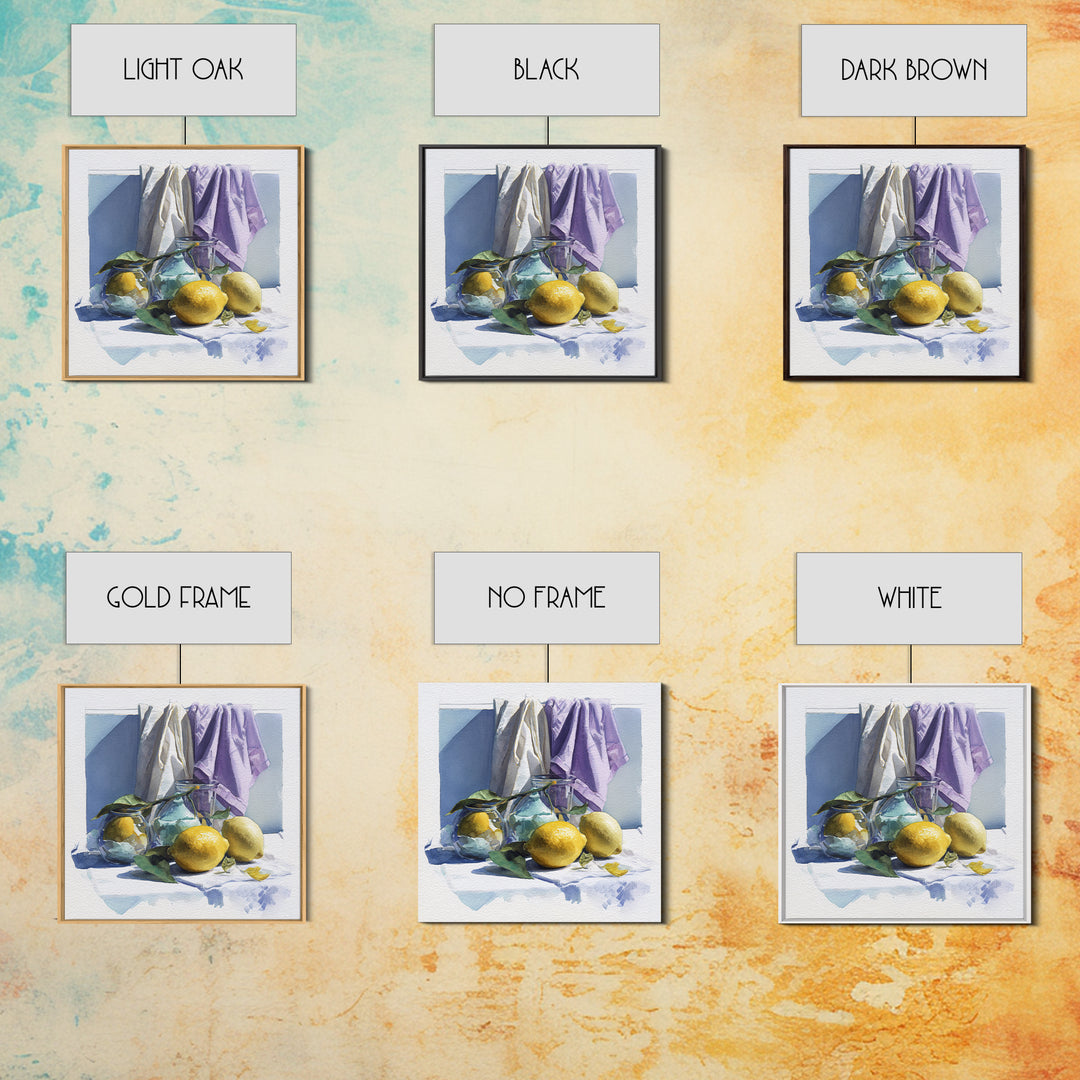 Lemon and Clean Linen Still Life Canvas Print, Laundry Room Art, Printable Art, Living Room Decor, Clean, Whimsical Art, LRA-1x1-3