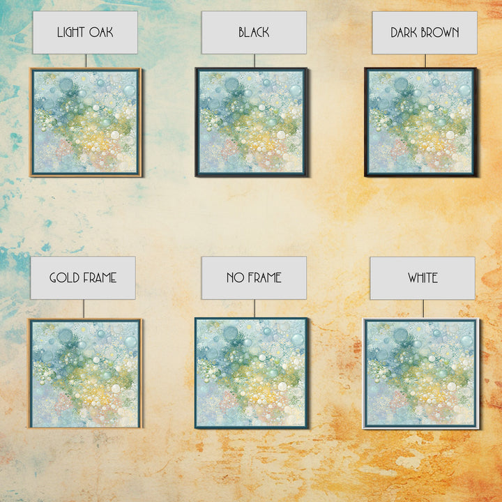 Abstract Suds and Bubbles Framed Canvas Print, Laundry Room Art, Downloadable Art, Living Room Decor, Fine Art, Clean, LRA-1x1-70