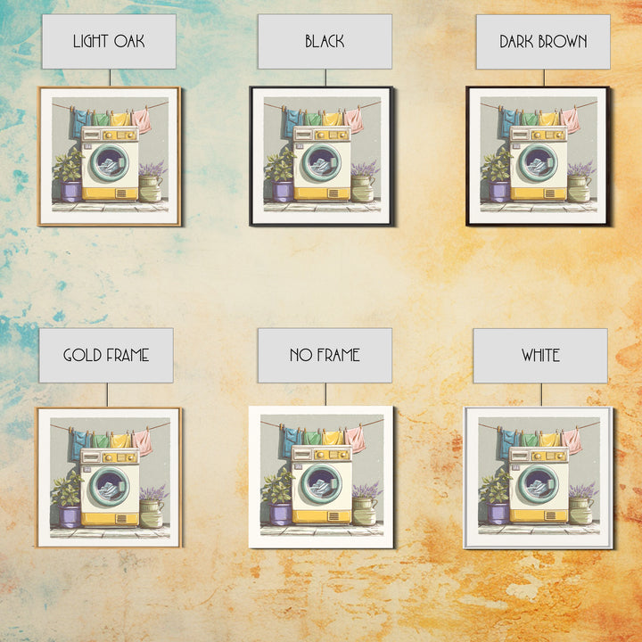 Washing Machine Icon Graphic Without Text Canvas Print, Laundry Room Art, Neutral Decor, Living Room Decor, Oil Painting, Clean, LRA-1x1-82