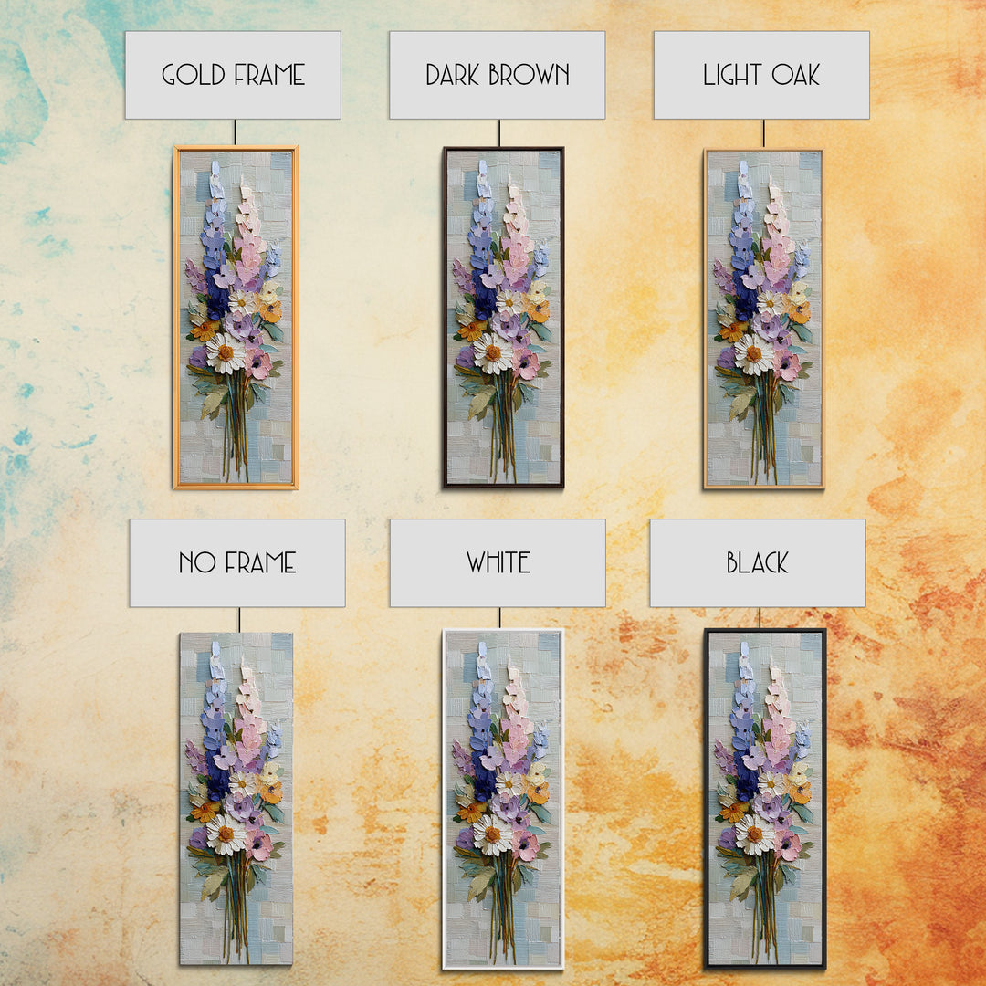 Clothespin Bouquet in Folk Art Style Canvas Print, Laundry Room Art, Digital Print, Living Room Decor, Fine Art, Clean, LRA-1x3-56