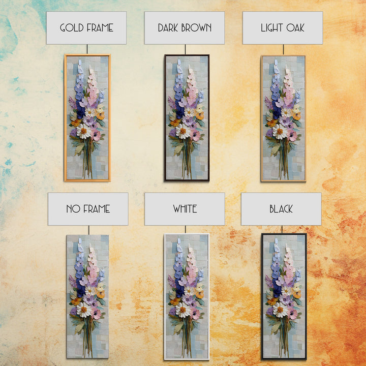 Clothespin Bouquet in Folk Art Style Canvas Print, Laundry Room Art, Digital Print, Living Room Decor, Fine Art, Clean, LRA-1x3-56