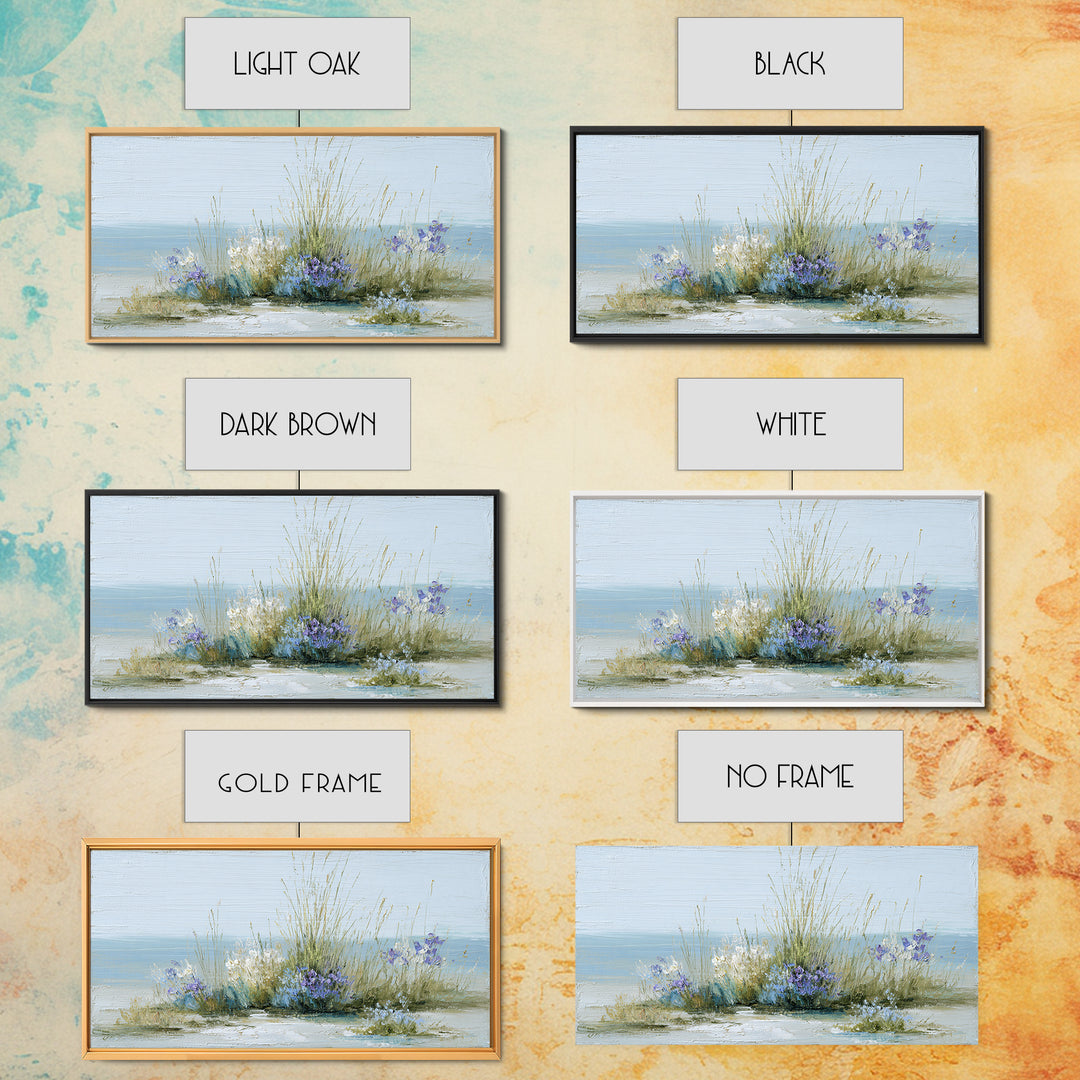 Fresh Air Meadow Landscape for Clean Mood Framed Canvas Print, Laundry Room Art, Oil Painting, Living Room Decor, Clean, LRA-2x1-43