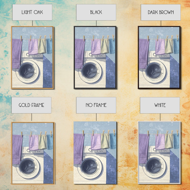 Washing Machine Icon Graphic Without Text Canvas Print, Laundry Room Art, Wall Decor, Living Room Decor, Oil Painting, Clean, LRA-2x3-66
