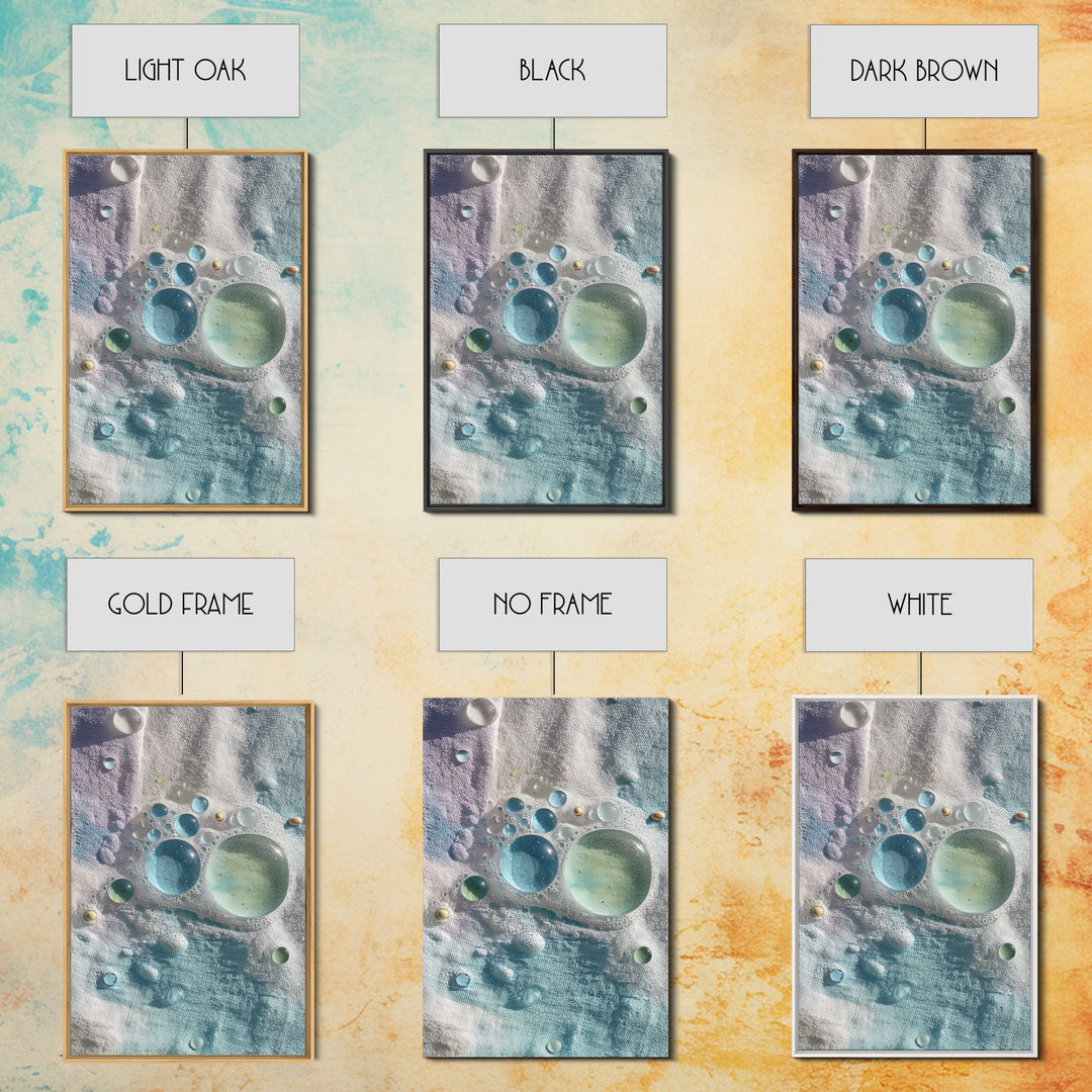 Abstract Suds and Bubbles Framed Canvas Print, Laundry Room Art, Printable Wall Art, Living Room Decor, Abstract Art, Clean, LRA-2x3-78