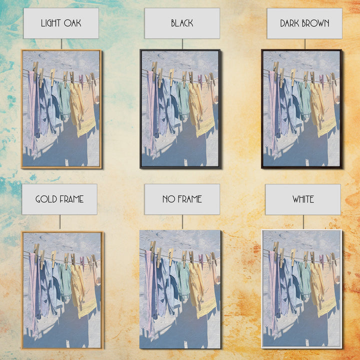 Linen Texture Abstract Framed Canvas Print, Laundry Room Art, Gallery Decor, Living Room Decor, Fine Art, Clean, LRA-2x3-92
