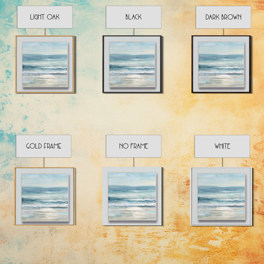 Elegant Moonlit Ocean Horizon Canvas Print, Master Bedroom, Room Decor, Bedroom Decor, Fine Art, Sanctuary, Wall Decal, MAS-1x1-25