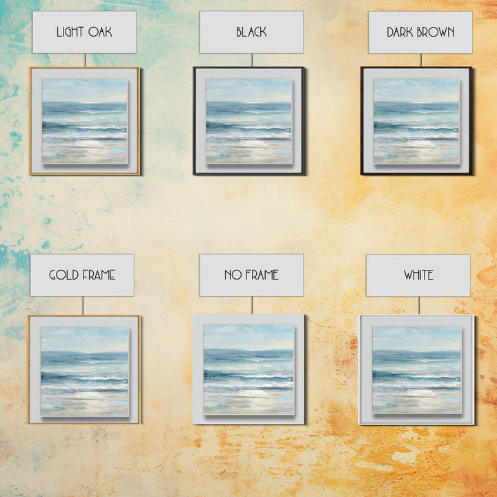 Elegant Moonlit Ocean Horizon Canvas Print, Master Bedroom, Room Decor, Bedroom Decor, Fine Art, Sanctuary, Wall Decal, MAS-1x1-25