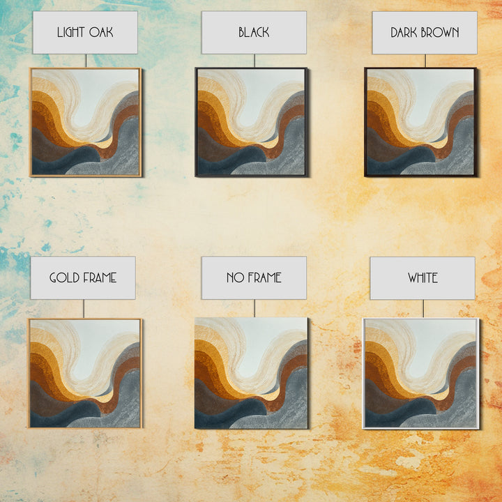 Abstract Wave Forms Framed Canvas Print, Master Bedroom, Farmhouse Decor, Bedroom Decor, Abstract Art, Sanctuary, MAS-1x1-44