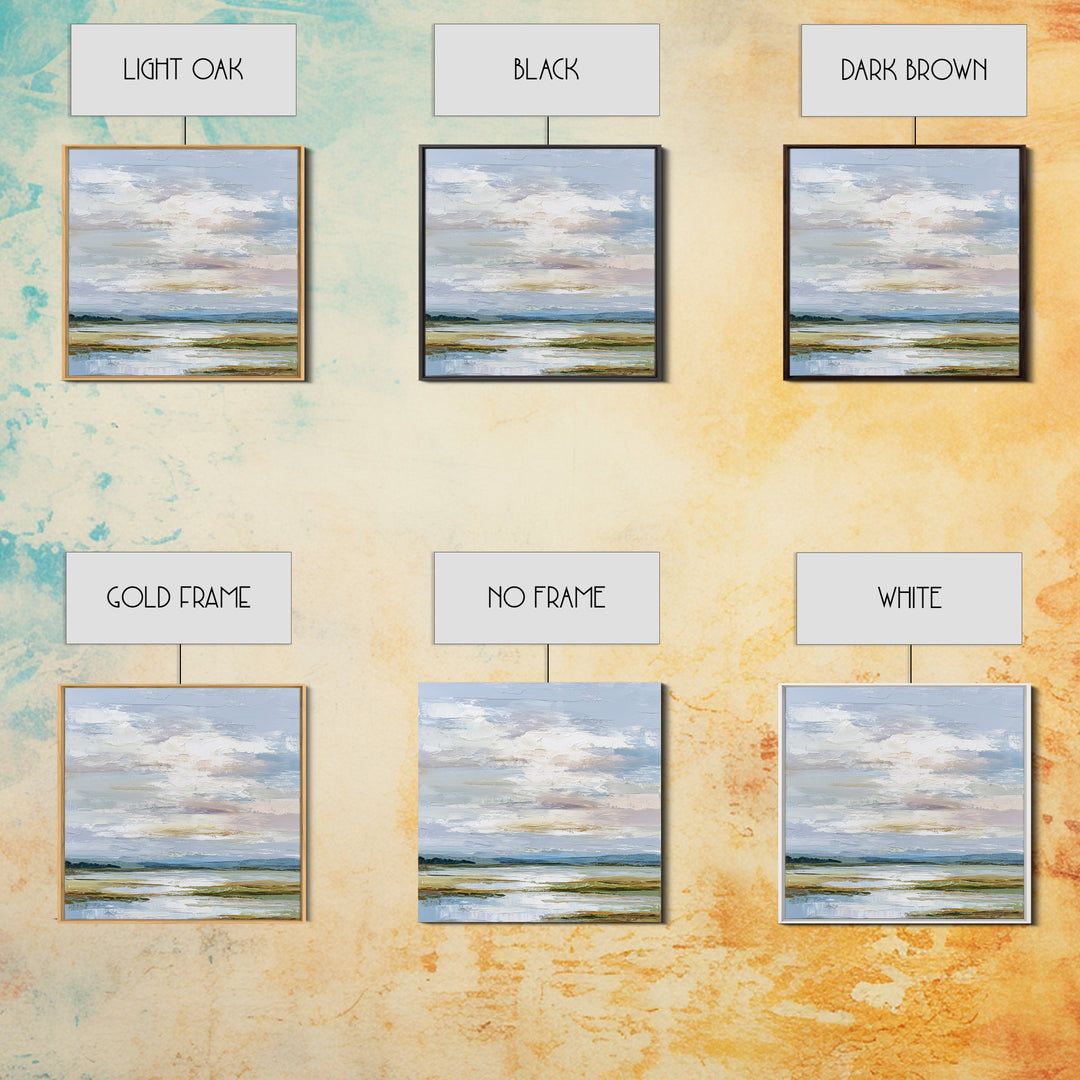 Blush and Taupe Cloudscape Canvas Print, Master Bedroom, Over Bed Wall Art, Bedroom Decor, Oil Painting, Sanctuary, MAS-1x1-54