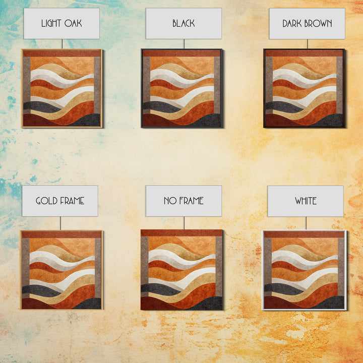 Abstract Wave Forms Framed Canvas Print, Master Bedroom, Wall Art Bedroom, Bedroom Decor, Sanctuary, Statement Artwork, MAS-1x1-68