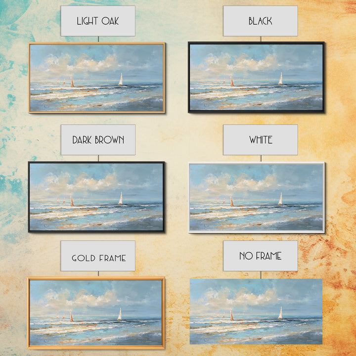 Hotel Coastal Landscape Canvas Print, Master Bedroom, Large Wall Art, Bedroom Decor, Watercolor Art, Sanctuary, Bedroom Prints, MAS-2x1-17