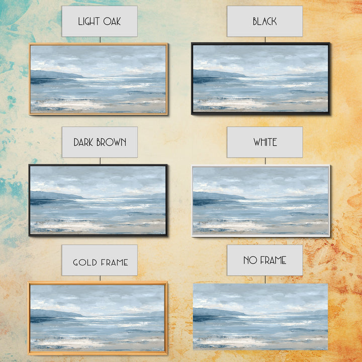 Hotel Coastal Landscape Canvas Print, Master Bedroom, Large Wall Art, Bedroom Decor, Watercolor Art, Sanctuary, Bedroom Prints, MAS-2x1-41
