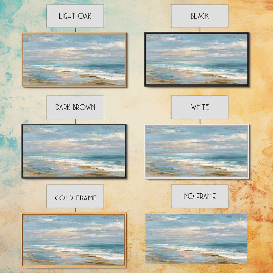 Hotel Coastal Landscape Canvas Print, Master Bedroom, Farmhouse Wall Art, Bedroom Decor, Oil Painting, Sanctuary, MAS-2x1-89