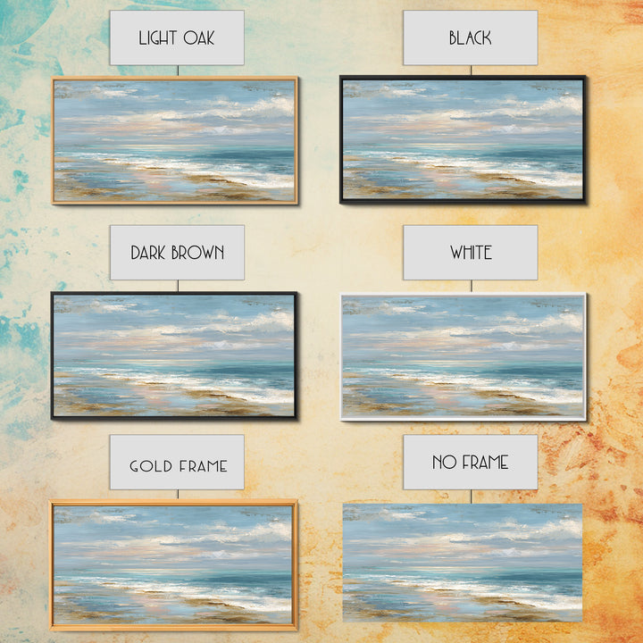 Hotel Coastal Landscape Canvas Print, Master Bedroom, Farmhouse Wall Art, Bedroom Decor, Oil Painting, Sanctuary, MAS-2x1-89