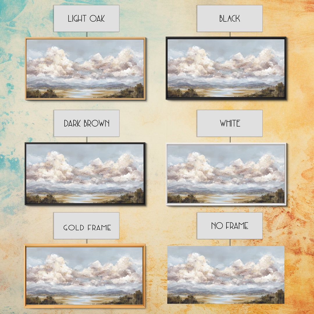 Blush and Taupe Cloudscape Canvas Print, Master Bedroom, Wall Decal, Bedroom Decor, Watercolor Art, Sanctuary, MAS-2x1-98