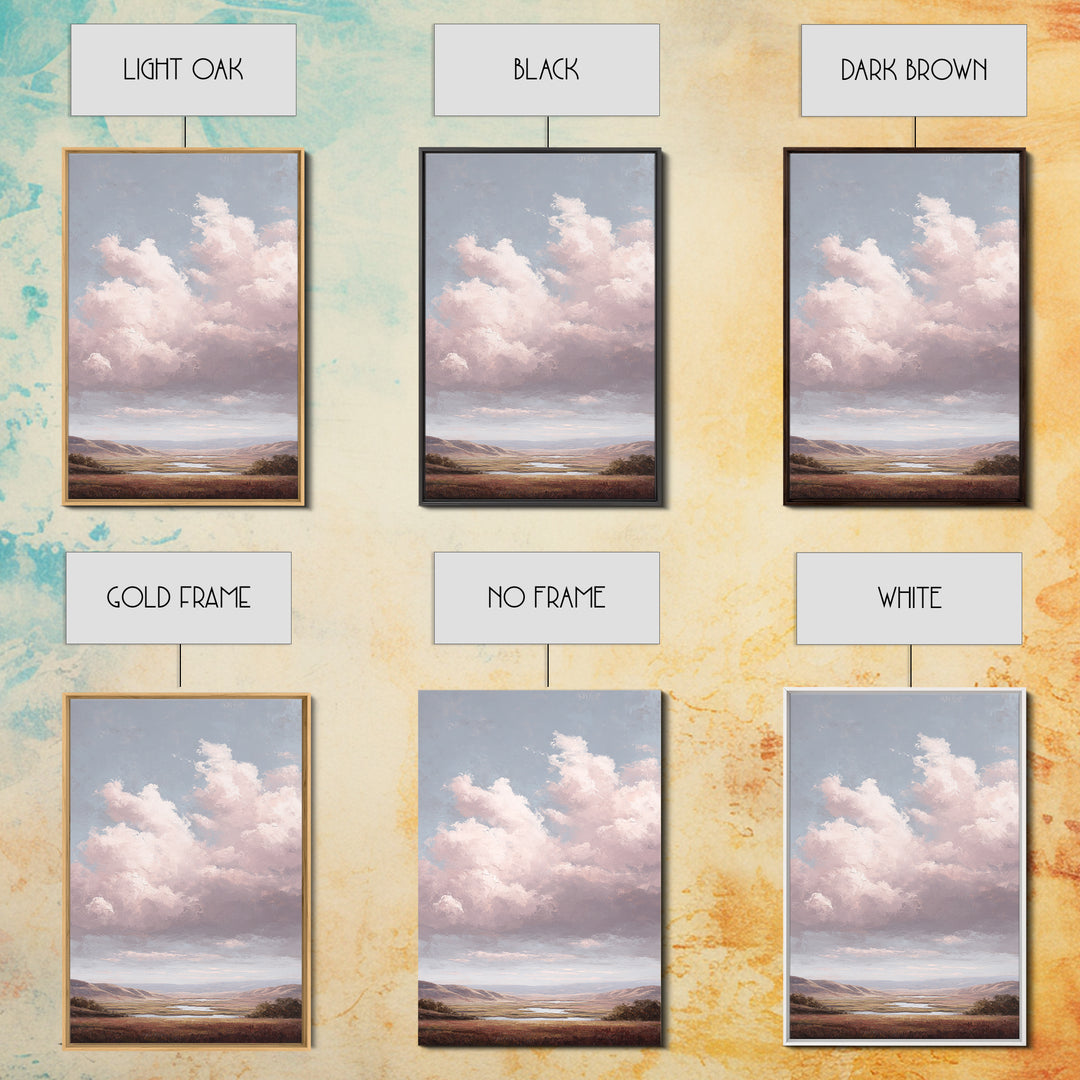 Blush and Taupe Cloudscape Canvas Print, Master Bedroom, Wall Art, Bedroom Decor, Oil Painting, Sanctuary, Bedroom Wall Art, MAS-2x3-14