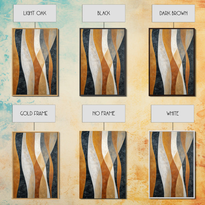Abstract Wave Forms Framed Canvas Print, Master Bedroom, Wall Art Bedroom, Bedroom Decor, Sanctuary, Statement Artwork, MAS-2x3-28