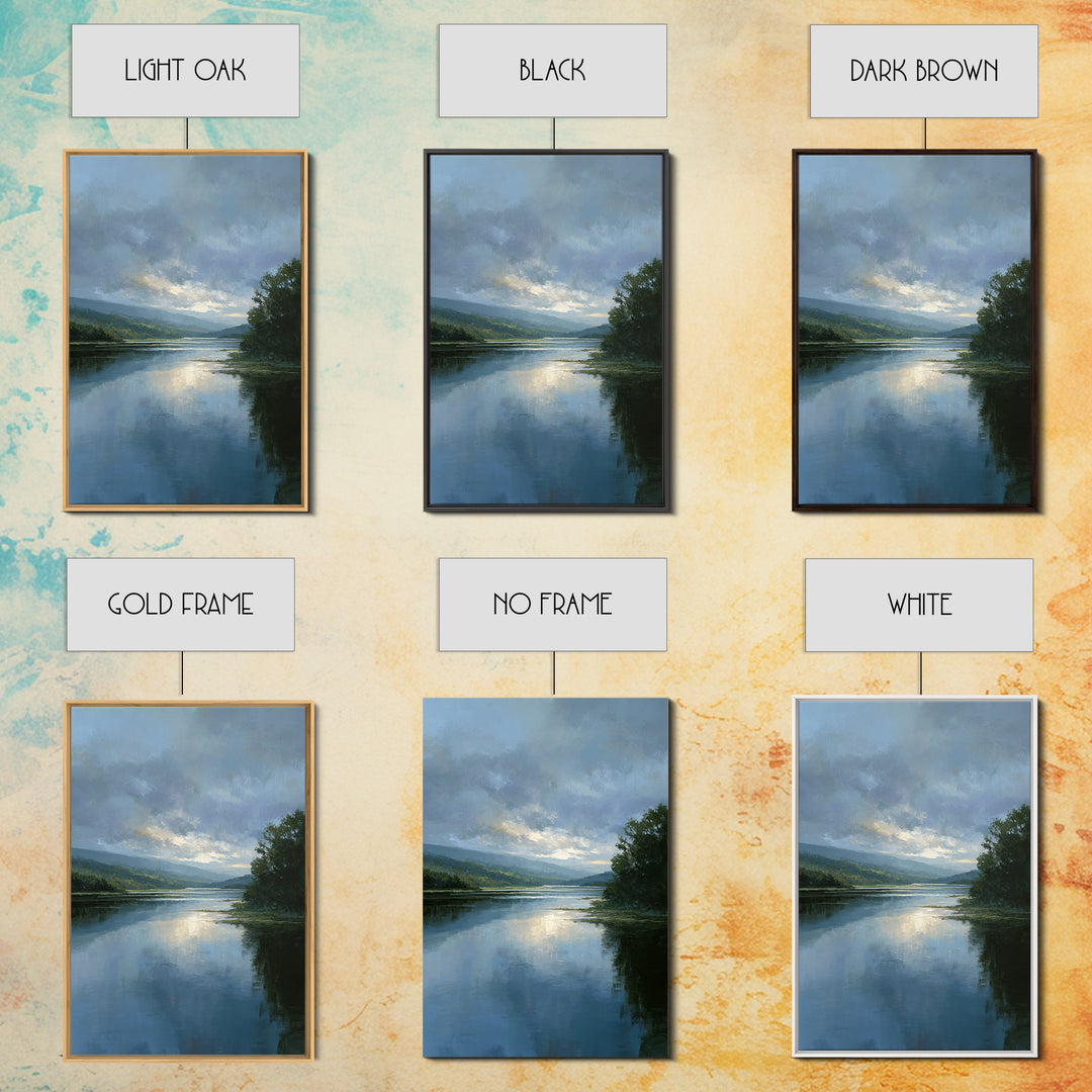 Serene Lake with Pale Morning Reflection Canvas Print, Master Bedroom, Above Bed Wall Decor, Bedroom Decor, Sanctuary, MAS-2x3-87