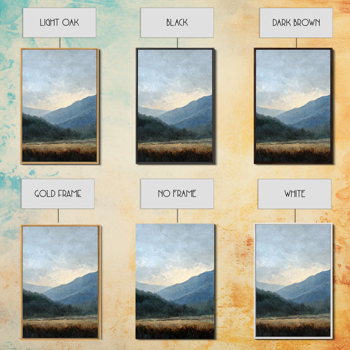 Soft Mountain Ridge Framed Canvas Print, Master Bedroom, Bedroom Prints, Bedroom Decor, Fine Art, Sanctuary, Gallery Decor, MAS-2x3-93