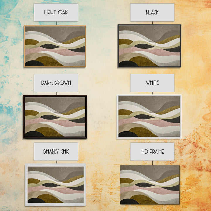 Abstract Wave Forms Framed Canvas Print, Master Bedroom, Bedroom Decor, Abstract Art, Sanctuary, Farmhouse Wall Art, MAS-3x2-96