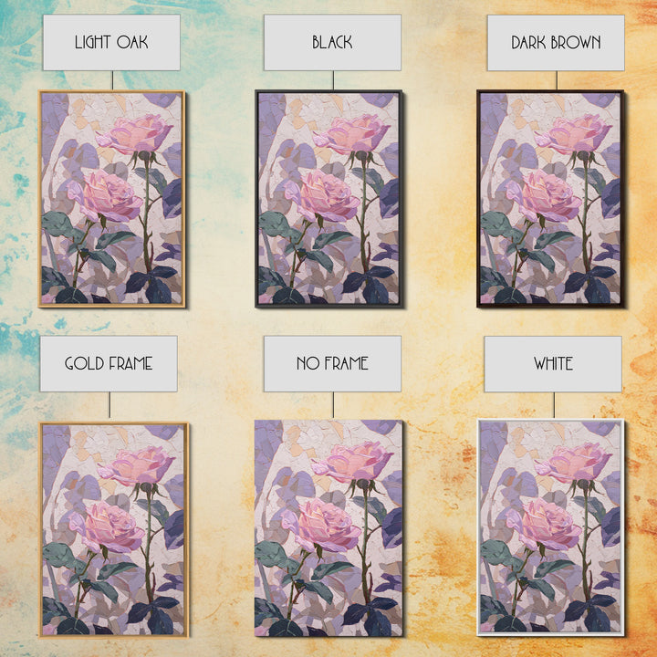 Baroque Roses Mixed Canvas Print, Maximalist Art, Abstract Art, Living Room Decor, Fine Art, Maximal, Retro Wall Art, MAX-2x3-62
