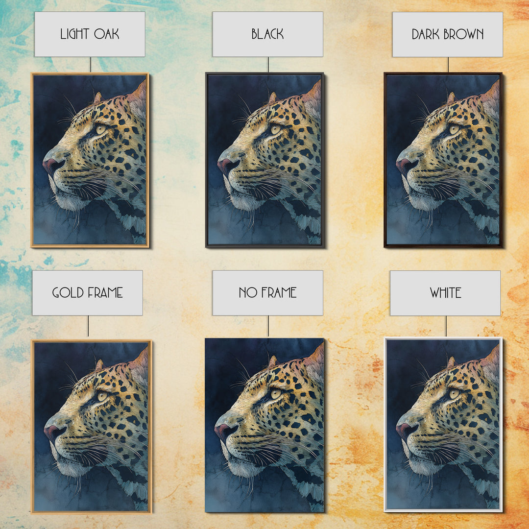 Rainbow Leopard Portrait Framed Canvas Print, Maximalist Art, Boho Wall Art, Living Room Decor, Maximal, Trendy Wall Art, MAX-2x3-68