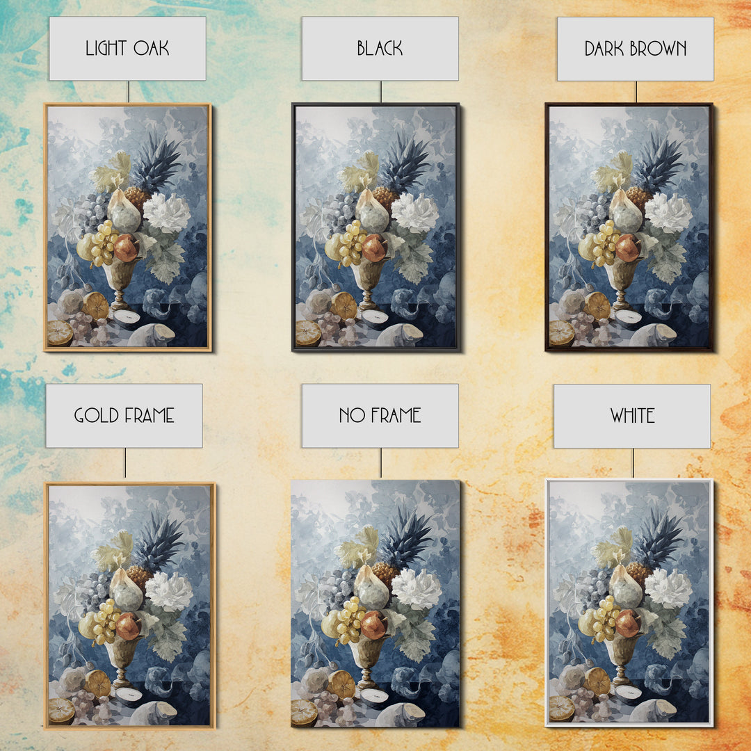 Rococo Fruit Feast Canvas Print, Maximalist Art, Boho Wall Art, Living Room Decor, Fine Art, Maximal, Trendy Wall Art, MAX-2x3-71