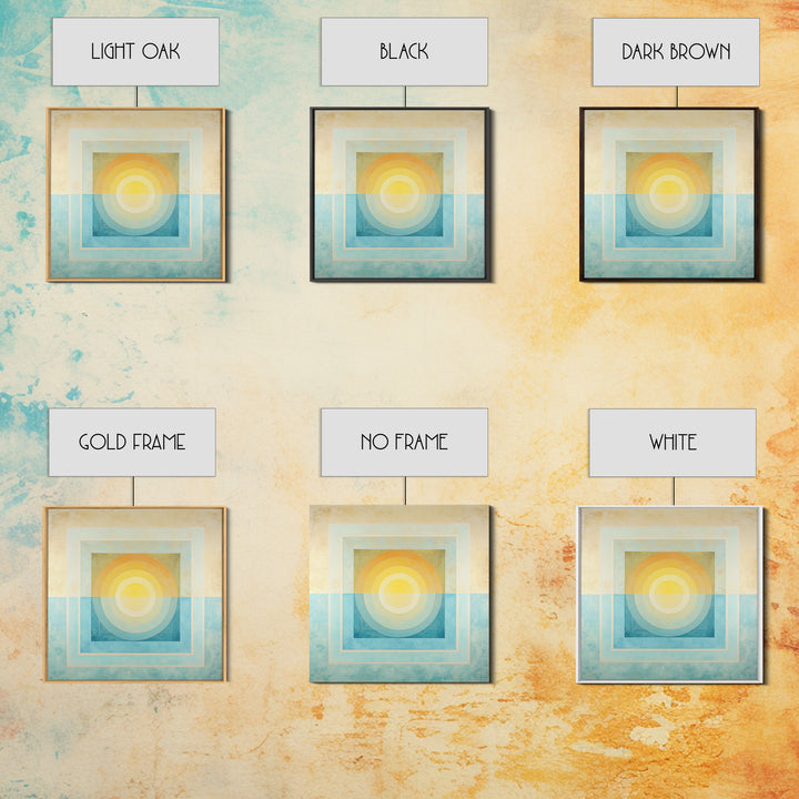Soft Chakra Color Gradient Without Symbols Overload Canvas Print, Meditation Art, Psychedelic Art, Living Room Decor, Stillness, MED-1x1-34