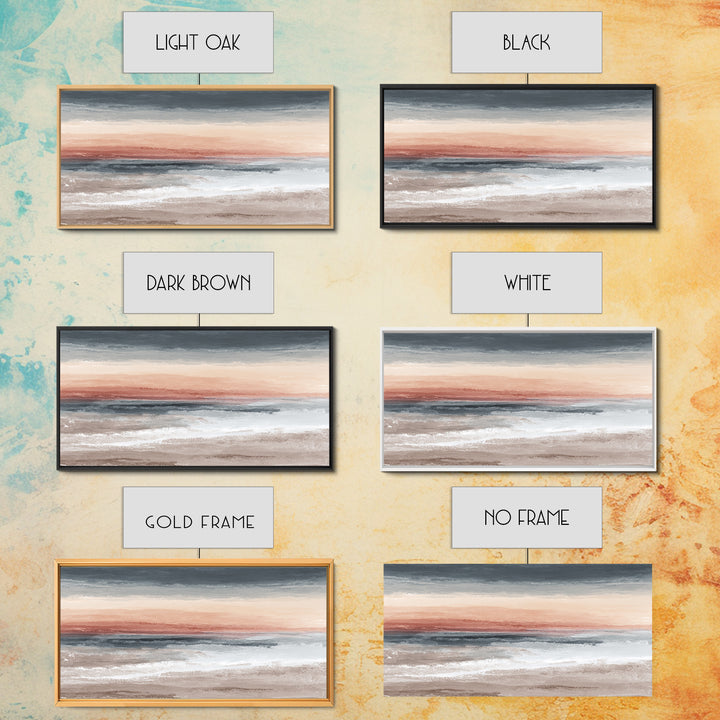 Soft Chakra Color Gradient Without Symbols Overload Canvas Print, Meditation Art, Art Deco, Living Room Decor, Stillness, MED-2x1-54