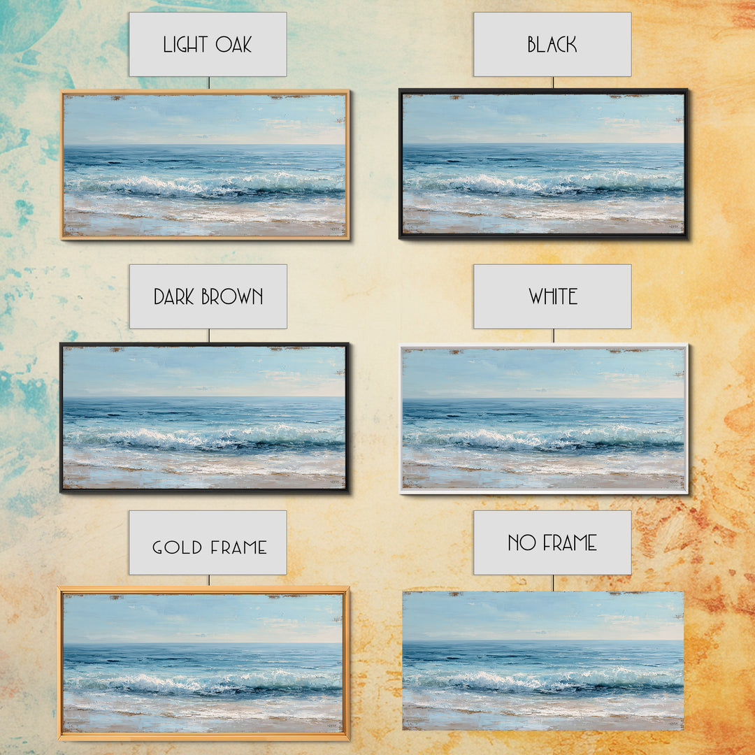 Ocean Horizon with Meditative Stillness Canvas Print, Meditation Art, Wall Art, Living Room Decor, Fine Art, Stillness, MED-2x1-62