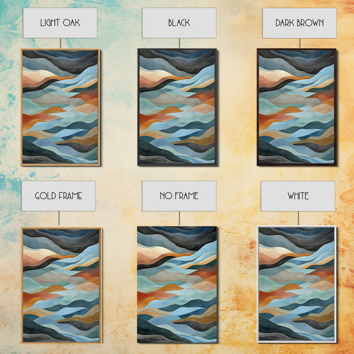 Abstract Breath Waves Canvas Print, Meditation Art, Modern Wall Art, Living Room Decor, Fine Art, Stillness, Buddha Wall Art, MED-2x3-86