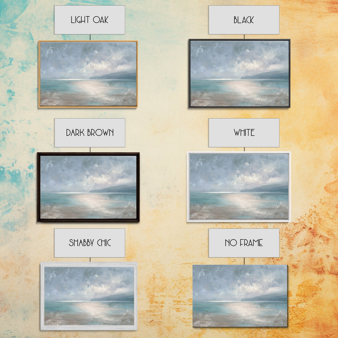 Ocean Horizon with Meditative Stillness Canvas Print, Meditation Art, Contemporary Art, Living Room Decor, Stillness, MED-3x2-46