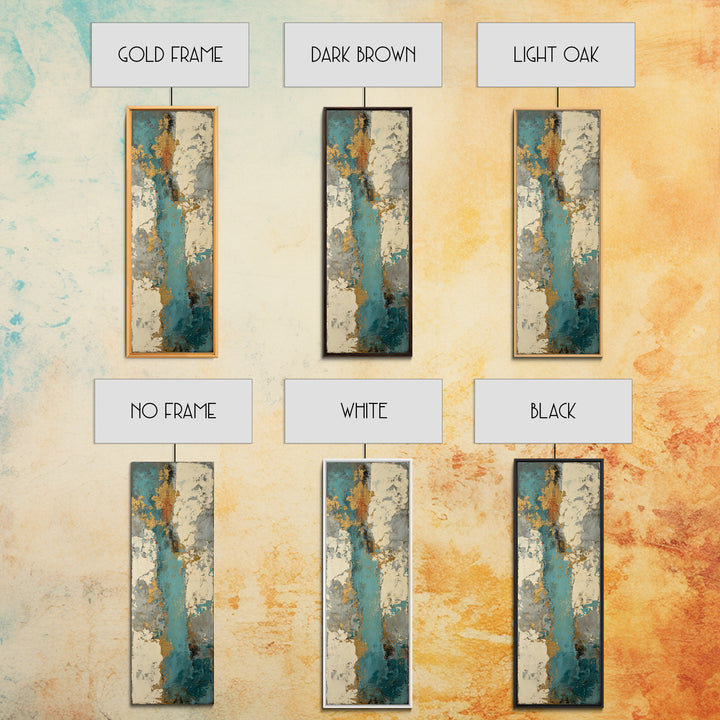 Teal Sofa Era Abstract Pattern Without Furniture Canvas Print, Midcentury Modern Art, Digital Print, Living Room Decor, Retro, MMA-1x3-84