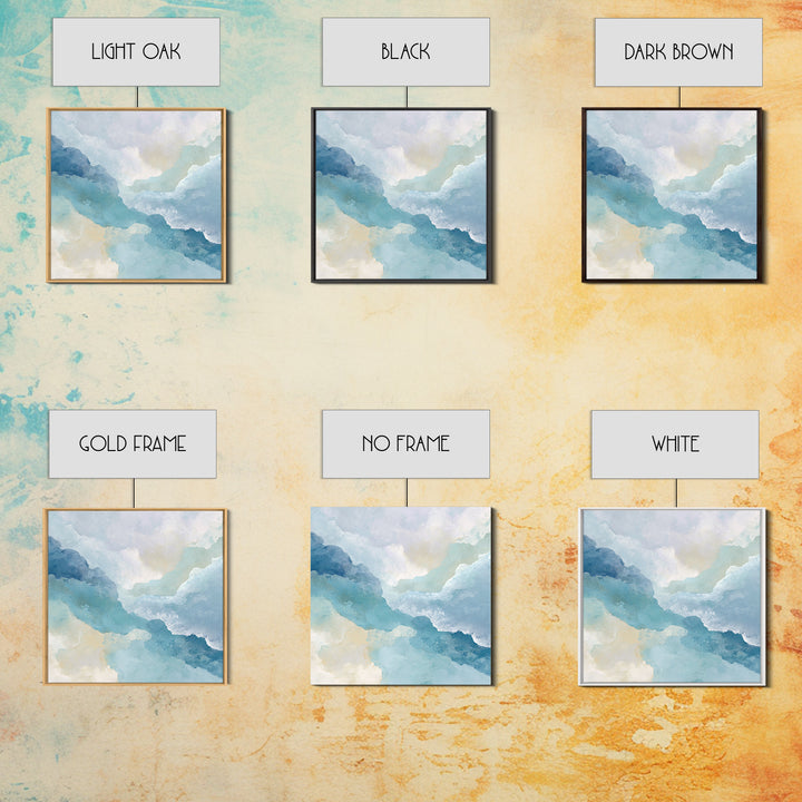 Calming Blue Abstract Canvas Print, Medical Office Art, Modern Decor, Office Decor, Abstract Art, Calm, Home Decor, Wall Decor, MOA-1x1-25