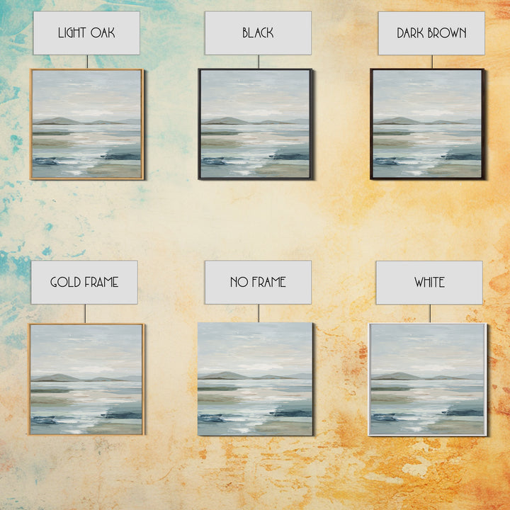 Peaceful Ocean Horizon Framed Canvas Print, Medical Office Art, Healthcare Wall Art, Office Decor, Calm, Gallery Decor, MOA-1x1-52